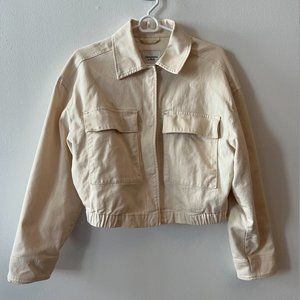 Abercrombie Cream Canvas Jacket (M)